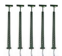 Juego de 5 lámparas LED de mástil de celosía de calibre N, voltaje de 3 V con resistencias incluidas para adaptación de 12 a 16 V, construcción de metal para diseños escénicos y exhibición de bonsái