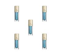 Juego de 5 lápices de sombra de ojos líquida con diamantes de imitación, regalo cosmético, color azul glamour, 0.9 x 3.1 pulgadas