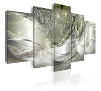 Juego de 5 lienzos para pared con impresiones abstractas de paisajes florales para sala de estar, dormitorio, oficina y espacios de hotel (C)