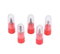 Juego de 5 limas de fresa de acero de tungsteno de 6 x 8 mm, fresas de molienda giratorias para pulido de tallado de carpintería, cabezales de fresa de desgaste de alta dureza con