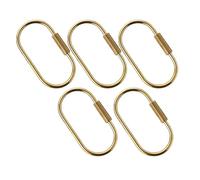 Juego de 5 llaveros de cobre de moda con gancho para proyectos al aire libre y llaveros de coleccionista con tornillo de bloqueo seguro