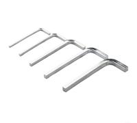 Juego de 5 llaves de cabeza cuadrada en forma de L, destornillador cuadrado de 4 puntos para apretar tornillos, acero al cromo vanadio de 3 a 7 mm