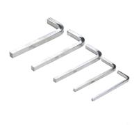 Juego de 5 llaves de cabeza cuadrada en forma de L, llave de 4 puntos para tornillos cuadrados, herramienta de llave en forma de L de 3-7 mm, varilla hexagonal de acero al cromo vanadio para uso