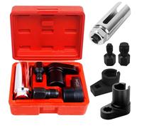 Juego de 5 llaves de sonda lambda, 22 mm, sensor de oxígeno, accionamiento de 3/8 y 1/2 pulgadas para desmontaje de sonda lambda, reparación de automóviles