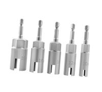 Juego de 5 llaves de tuerca de mariposa codificadas por colores de diseño ergonómico de 10 a 18 mm con sistemas de reconocimiento visual de tamaño para un agarre seguro, varios tamaños de enchufe de