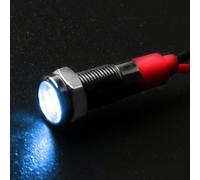Juego de 5 luces indicadoras LED 3V6V con carcasa de plástico negro de 6 mm, montaje recortado, impermeable, IP67, adecuado para coches, barcos y proyectos electrónicos de bricolaje (azul)