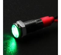 Juego de 5 luces indicadoras LED 3V6V con carcasa de plástico negro de 6 mm, montaje recortado, impermeable, IP67, adecuado para coches, barcos y proyectos electrónicos de bricolaje (verde)