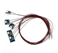 Juego de 5 luces LED de 12 V con resistencia precableada de 1000 ohmios para iluminación interior de ferrocarril modelo diseñado para edificios de modelos a escala OO HO (luz fría)