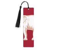 Juego de 5 marcapáginas de madera, bandera de soberanía siamesa de doble cara impresa con borlas, marcadores de libros de madera natural para leer, adultos, mujeres, hombres, regalos para amantes de