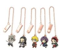Juego de 5 marcapáginas de metal de anime, accesorio de lectura para amantes de los libros, regalo (Demon)