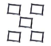 Juego de 5 marcos de resina de varios colores para álbumes pequeños, muebles pequeños seguros para casas de muñecas, accesorios en miniatura, juego de marcos de fotos