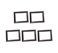Juego de 5 marcos de resina de varios colores para álbumes pequeños, muebles pequeños seguros para casas de muñecas, accesorios en miniatura, juego de marcos de fotos