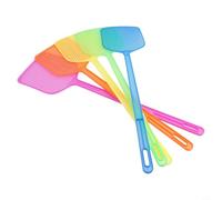 Juego de 5 matamoscas de mango largo para uso en interiores y exteriores, construcción de plástico, construcción resistente, gran swat