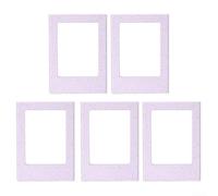 Juego de 5 mini marcos magnéticos para fotos de 3 pulgadas con diseño de pajita hueca, parte trasera magnética para mostrar fotos en el refrigerador y superficies metálicas (morado)