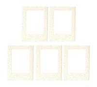 Juego de 5 mini marcos magnéticos para fotos de 3 pulgadas con diseño de pajita hueca, respaldo magnético para mostrar fotos en el refrigerador y superficies metálicas (amarillo)