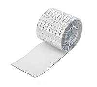 Juego de 5 minibolas discoteca cuadradas mosaico, pegatinas pared espejo, autoadhesivas decorativas, accesorio bricolaje, un metro x mm Para Cocina(Silver,30x4cm)