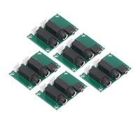Juego de 5 módulos adaptadores de audio, kit de placa convertidora de micrófono de 6,5 mm a 2,54 mm, PCB chapada en estaño para extracción de señal de micrófono y proyectos de