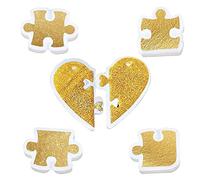 Juego de 5 moldes de resina de silicona, mini rompecabezas en forma de corazón de silicona de resina epoxi, joyería, aretes, collares, colgantes, llaveros, herramientas de manualidades hechas a mano