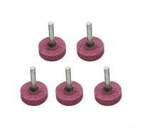 Juego de 5 muelas abrasivas de 6 mm para herramientas giratorias, brocas de corindón cromado para pulido y molienda de jade y madera de metal (30 x 6/30 x 10/40 x 10 mm) (30 x 10 x 6 mm)