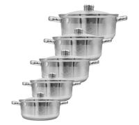 Juego de 5 ollas de acero inoxidable - Royal Swiss