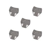Juego de 5 pañales para incontinencia ancianos, pañales suaves lavables para adultos, ancianos, mayores, gris claro, 3L, 3L 50CC