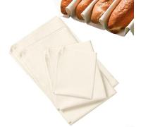 Juego de 5 paños de lino natural a prueba de pan, paquete de 5 toallas para hornear de varios tamaños, para fermentación de masa y fabricación de pan artesanal (75 x 45 cm)