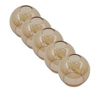 Juego de 5 pantallas pequeñas de cristal dorado - E14 - Cristal de repuesto para lámpara colgante, lámpara de mesa, lámpara de noche, lámpara de techo, lámpara de cristal Castello LED