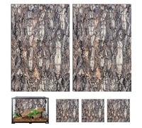 Juego de 5 paredes traseras para terrario, corteza de corcho, 5 x 5 x 3 + 20 x 30 x 2, aspecto de corteza de árbol natural, resistente al agua, imputrescible, placa de fondo de corcho, superficie de