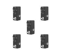 Juego de 5 pedales de efectos de guitarra eléctrica portátiles de 9 V CC compactos de alta ganancia, color negro