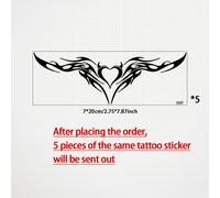 Juego de 5 pegatinas de de cosplay con de súcubo de , impermeables, duraderas y realistas. Se pueden aplicar en el pecho, brazos o muslos. de días. Pegatinas de , tatuajes temporales de moda