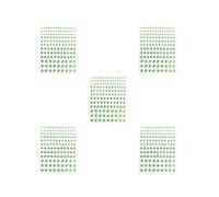 Juego de 5 pegatinas de diamantes de imitación para ojos y rostros, cuentas autoadhesivas con purpurina de cristal, accesorio de joyería de maquillaje, decoración para mujer, color verde