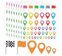 Juego de 5 pegatinas de ubicación de mapa, etiquetas indicadoras, puntero de mapa, camping, aventura, marcadores de sitio, calcomanías de destino de viaje, proyectos hechos a mano (etiqueta de