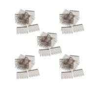 Juego de 5 peines vintage de metal en blanco para novia, accesorios para el cabello, bricolaje, 5,6 cm, bronce
