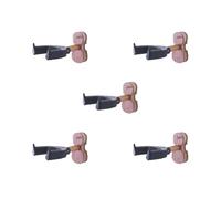 Juego de 5 perchas de pared para violín con bloqueo automático de seguridad, soporte de pared de madera, color negro