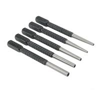 Juego de 5 perforadoras de uñas, cabeza cuadrada de acero de aleación con cuerpo moleteado para marcado de plástico y madera, kit de herramientas de perforación de 0,8 mm a 4,8 mm