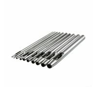 Juego de 5 perforadores huecos para juntas de cuero, vinilo, plástico, agujeros redondos, tamaños de 1-5 mm, herramientas manuales de acero