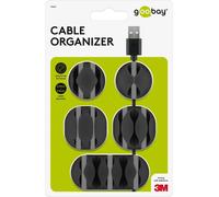 Juego de 5 piezas para organizar y fijar cables extraíble color negro