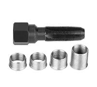Juego de 5 Piezas para Reparación de Roscas de Bujías - Machos de Acero al Carbono con Inserciones de 14 mm, Ideal para Mantenimiento de Automóviles y Motores