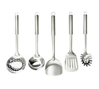 Juego De 5 Piezas Utensilios De Cocina Acero Inoxidable Espatula Cocina Espumadera Acero Inoxidable Cuchara Sopera, Espumadera, EspáTula Para FreíR, EspáTula SóLida Para Wok, Cuchara Para Pasta