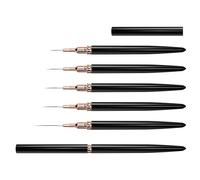 Juego de 5 pinceles para uñas Artistrys Durabilidad Cuerpo de Cepillo de pintura con cabeza de nailon para trazos delicados y dar forma a las uñas Juego de pinceles para arte