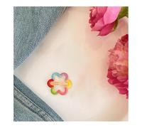 Juego de 5 pinzas para el pelo roto para niñas, con flequillo y pinzas laterales que no dañan el cabello, horquillas de color caramelo, bonitas flores (flor de ciruelo, 1 juego)