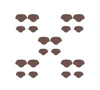 Juego de 5 plantillas de talón, reparación de talón, para hombres y mujeres, tacones altos, color café