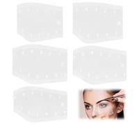 Juego de 5 plantillas para cejas, regla flexible para un modelado preciso, reutilizables, para profesionales del maquillaje y principiantes.