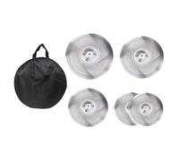 Juego de 5 platillos de bajo volumen para práctica de batería de 14 pulgadas, Hi Hat, 40.6 cm, Crash, 45.7 cm, Rash 50.8 cm, platillos silenciosos