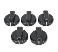 Juego de 5 pomos de control de estufa de gas, resistentes a los arañazos, accesorios de interruptor giratorio de repuesto de 8 mm, apertura de 4,3 cm de diámetro para reparación de cocinas dañadas en
