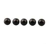 Juego de 5 pomos redondos de bola - Pomo de bola roscada negro con rosca M5/M6/M8/M10/para rosca hembra M12 para máquinas herramientas, piezas de repuesto de perilla de palanca aislada (M5 x 20)