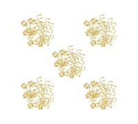 Juego de 5 protectores de alambre para hacer joyas, colgantes, color dorado, 4 x 5 mm, 5 unidades