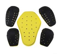 Juego de 5 protectores de cuerpo de motocicleta EVA para hombro, codo, equipo de seguridad para hombres y mujeres, ciclismo, esquí, patinaje, negro y amarillo, 14.17 pulgadas