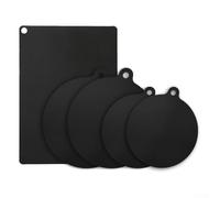 Juego de 5 protectores de placa de cocina de inducción, resistentes al calor, antideslizantes, cubierta de vidrio para estufa, protector de encimera de cocina, color negro, 35 x 25 cm (0,7 mm)