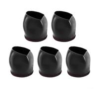 Juego de 5 protectores de rueda de silla TPE para muebles a base de ruedas para ayudar a preservar la textura del suelo y minimizar la interrupción del rodamiento